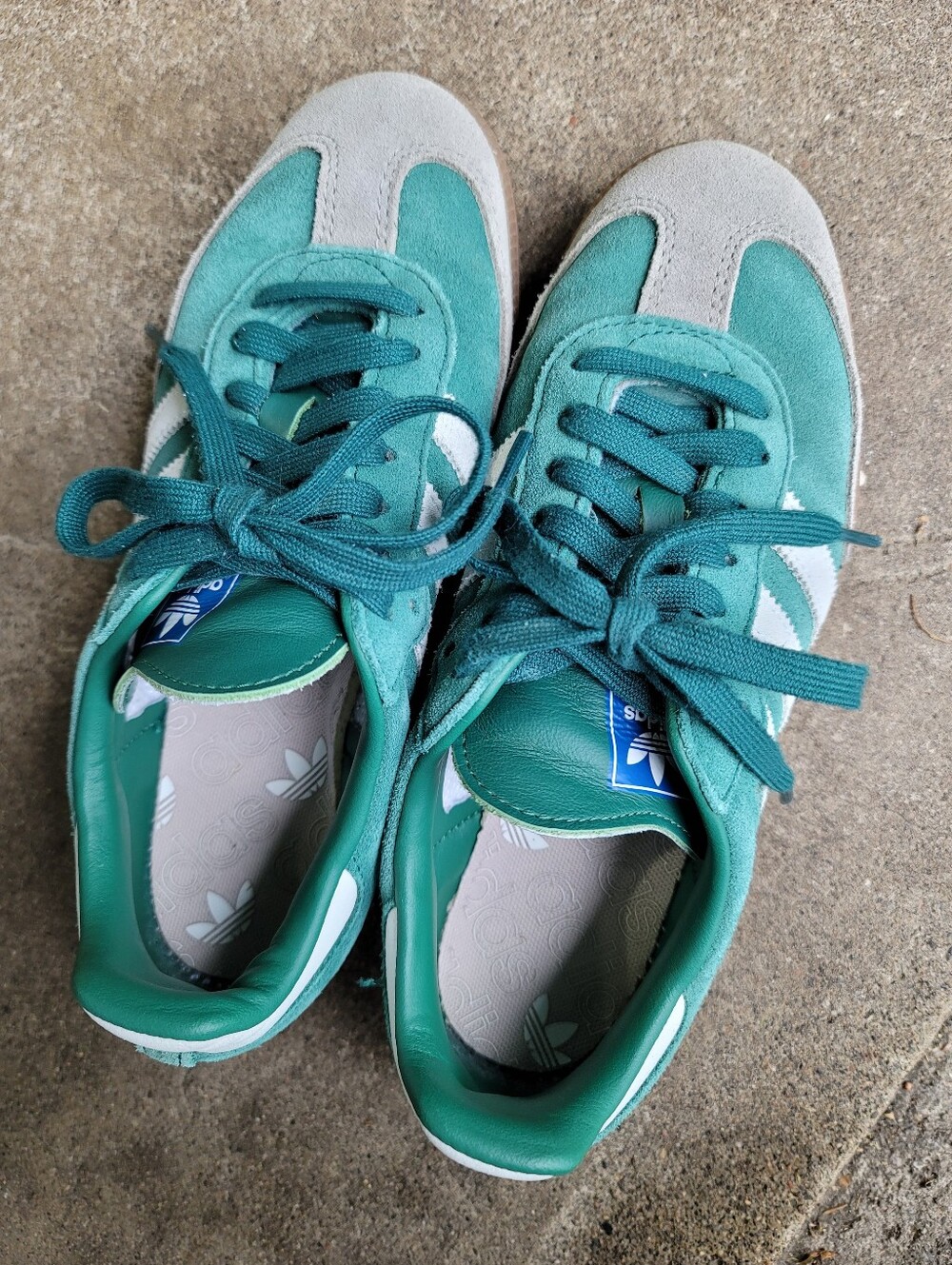 adidas Samba OG Collegiate Green Suede Grey Trim Gum Sole Sneaker US 6 Pre-owned - Picture 10 of 12